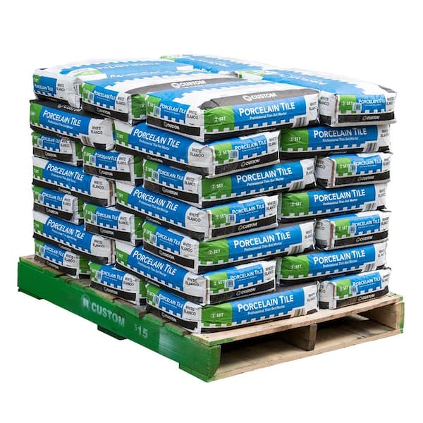 Custom Building Products ProLite 30 lb. White Premium Large Format Tile Mortar (35 Bags / Pallet)