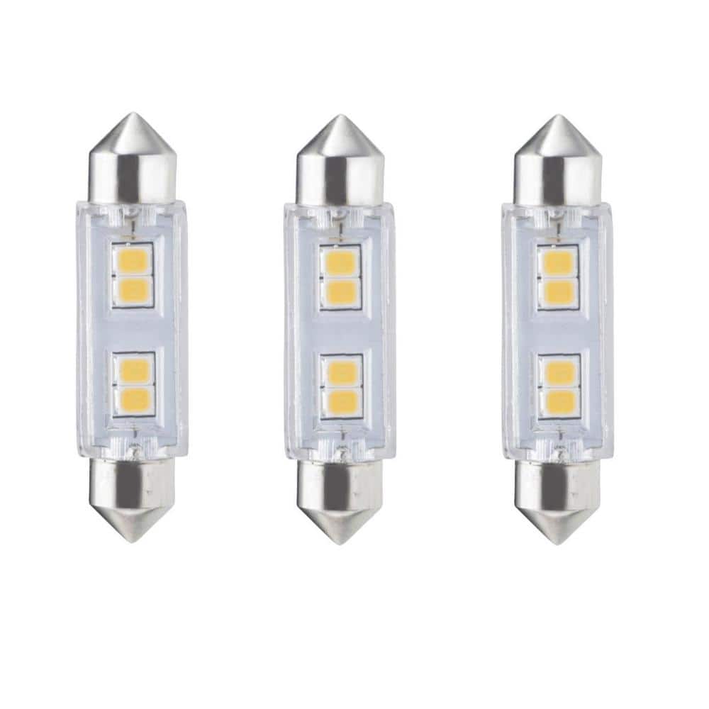 20 - Watt Equivalent Soft White Light T3 (FEST) Festoon, Dimmable Clear LED