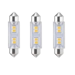 20 - Watt Equivalent Soft White Light T3 (FEST) Festoon, Dimmable Clear LED Light Bulb 3000K (3-Pack)