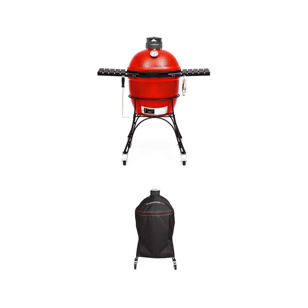 Kamado Joe Classic Joe II 18 in. Red Charcoal Grill with Cover