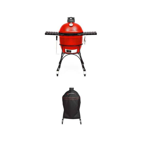 Classic Joe II 18 in. Red Charcoal Grill with Cover, Cart, and Tool Combo