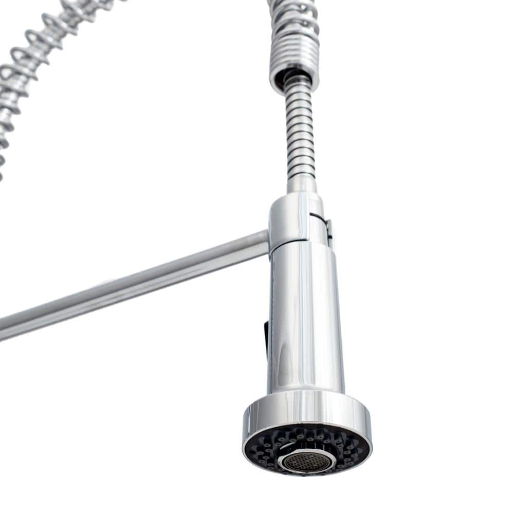 Apollo Chrome Brass Kitchen Faucet with Pull-out Spray