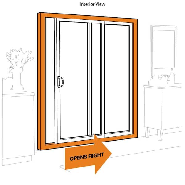 Andersen - 71-1/4 in. x 79-1/2 in. 400 Series White Right-Hand Frenchwood Gliding Patio Door w/ White Int, Blinds & White Hardware