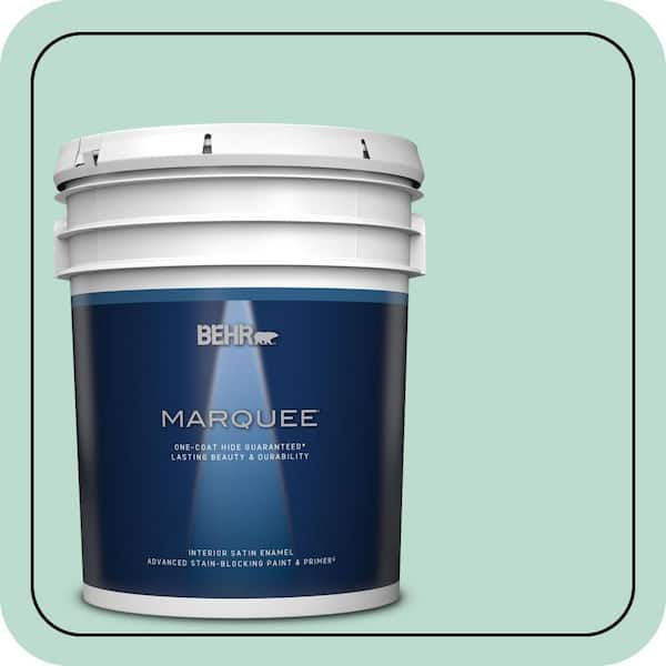 BEHR MARQUEE 5 gal. #M420-3 Mirador One-Coat Hide Satin Enamel Interior Paint & Primer