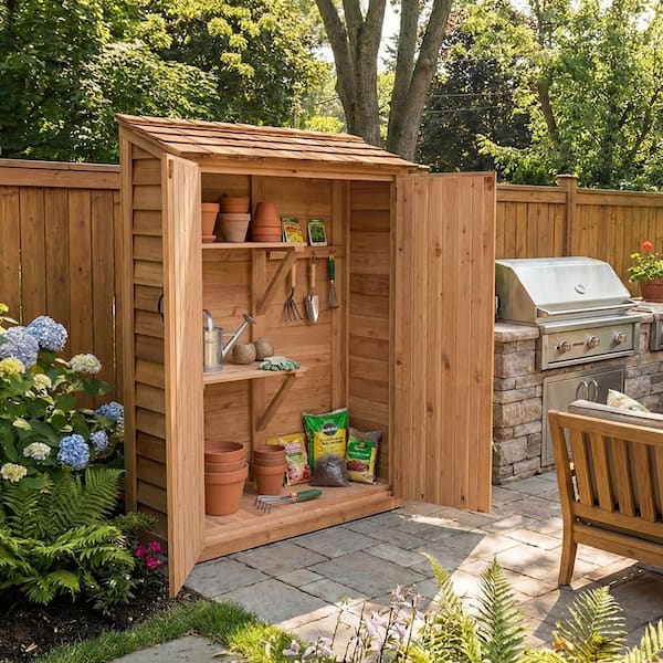 Outdoor Living Today 4 ft. W x 2 ft. D Wood Garden Storage Shed (8