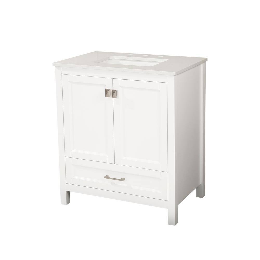 22.2 in. W × 36.37 in. D × 36.57 in. H White Bath Vanity Cabinet with 1-S
