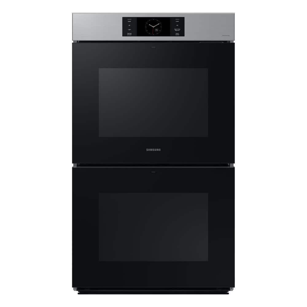 "Samsung Bespoke 30"" Double Wall Oven with AI Pro Cooking Camera in Stainless Steel, Silver"