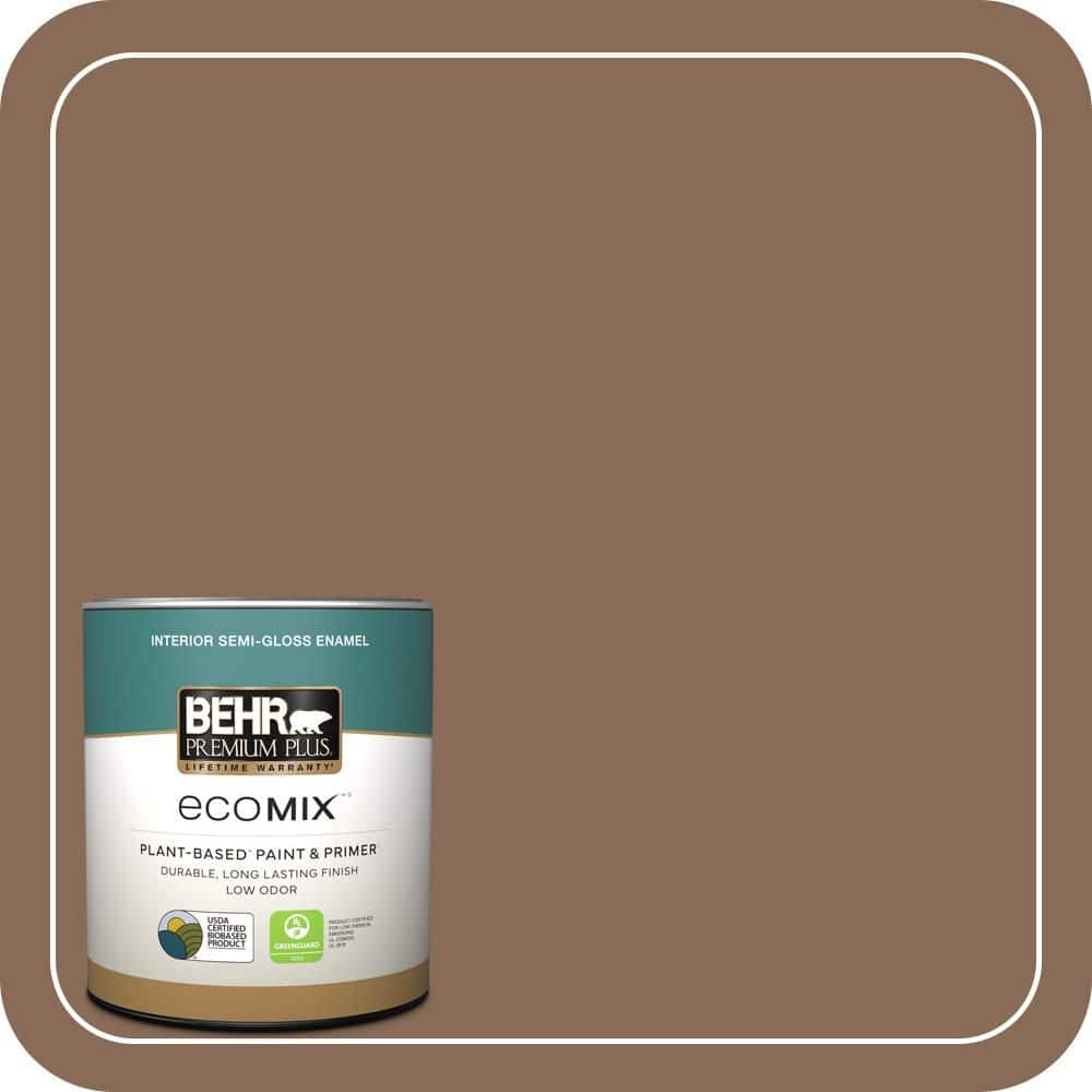 1 qt. #BNC-34 Spiced Latte Semi-Gloss Enamel EcoMix Plant-Based Interior Paint & Primer price history on PriceWatchPro