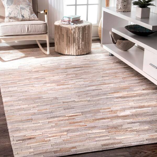 Nuloom Clarity Patchwork Cowhide Beige, Why Does My Cowhide Rug Smell