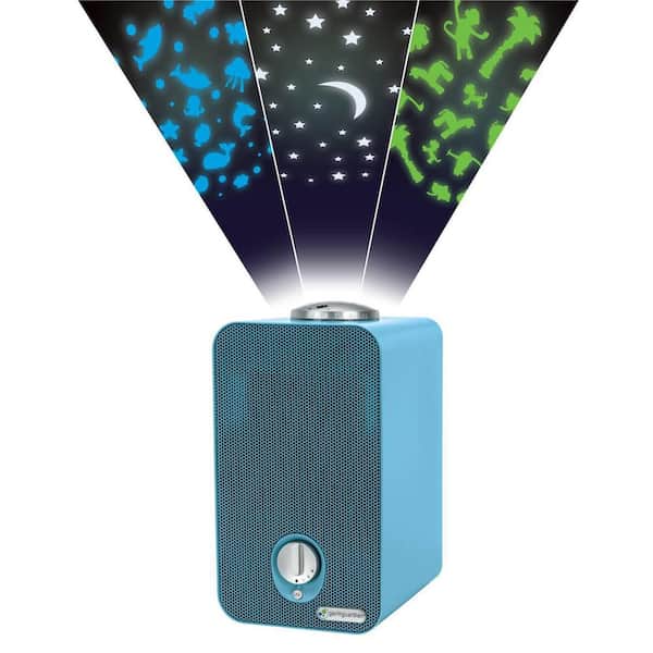 GermGuardian 263 sq. ft. HEPA Filter Tabletop Air Purifier 11.5 in.Blue for Home, UV-C, Nightlight Projector, Dust, Odors, Allergens
