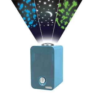 4-in-1 Tabletop Nighttime Projector Air Purifier with HEPA filter for Small Rooms, Blue