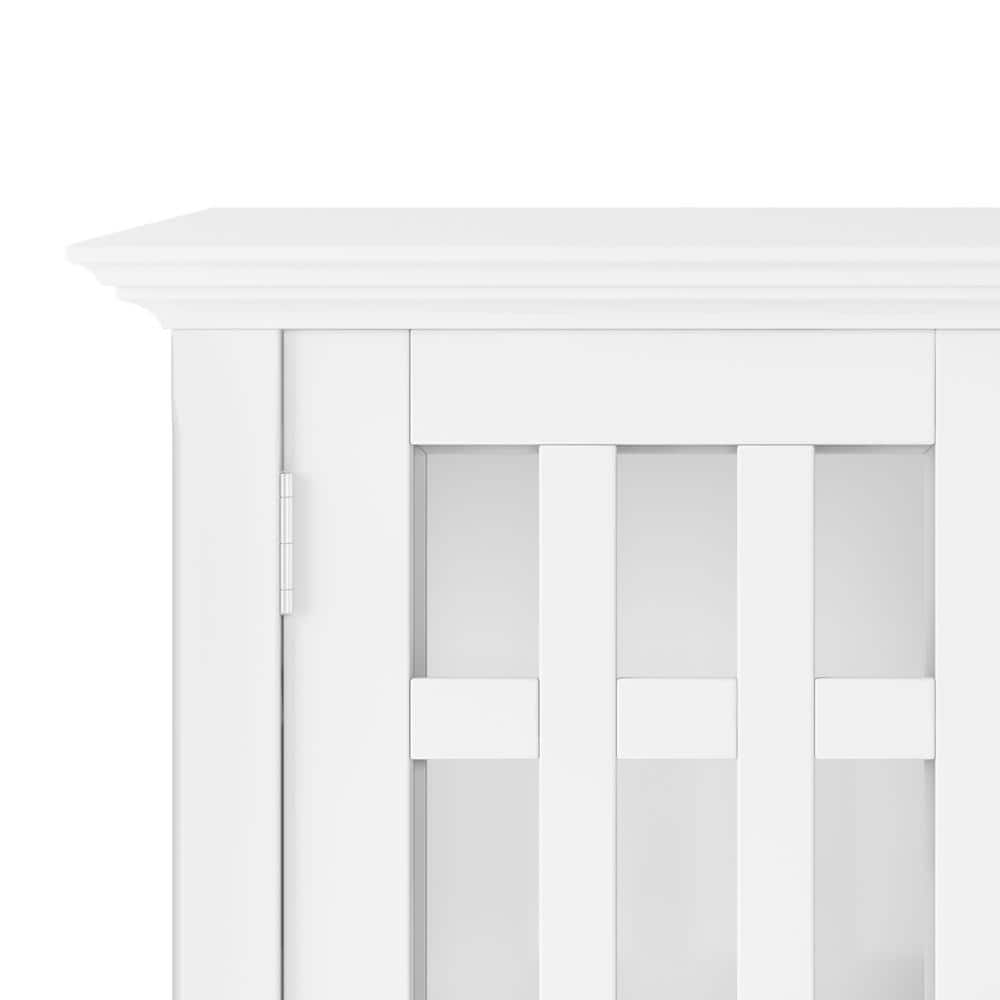 Bedford 32" White Solid Wood Transitional Media Cabinet