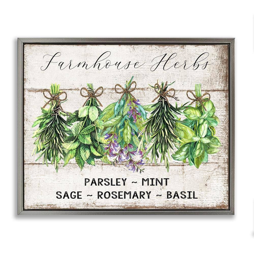 Vintage Farm Market Herbs by Creatif Belle Gray Floater Frame Food Graphic Art Print 25 in. x 31 in. price history on PriceWatchPro