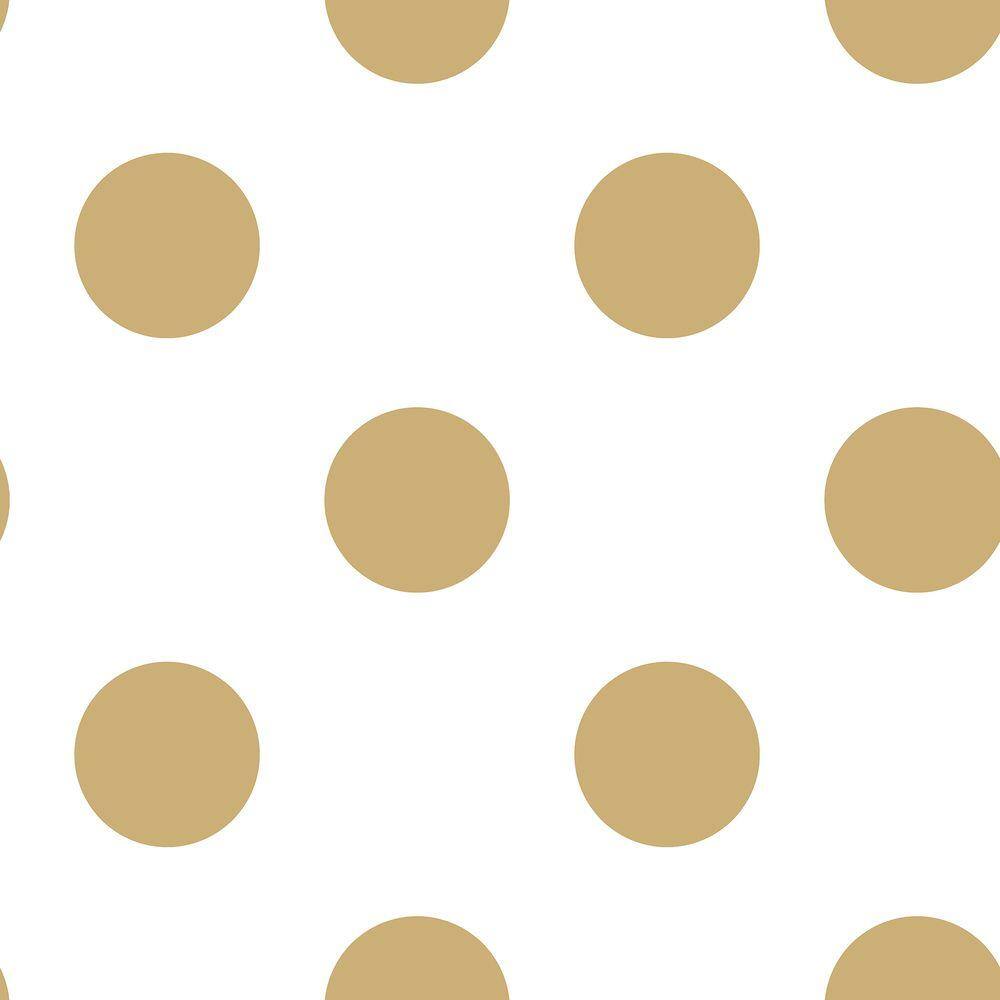 Graham & Brown Dotty White/Gold White/Gold Paper Strippable Roll