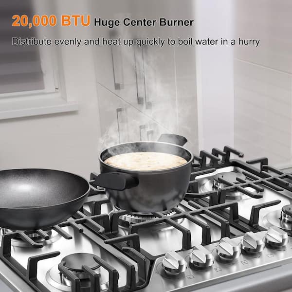 Amzgachfktch 30 in. 5-Burners 304-Stainless Steel Recessed Gas