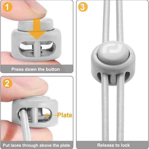 TXSN 30PCS Plastic Cord Locks / Spring Toggles - Double Hole For Drawstrings, Shoelaces, Bags, Paracord