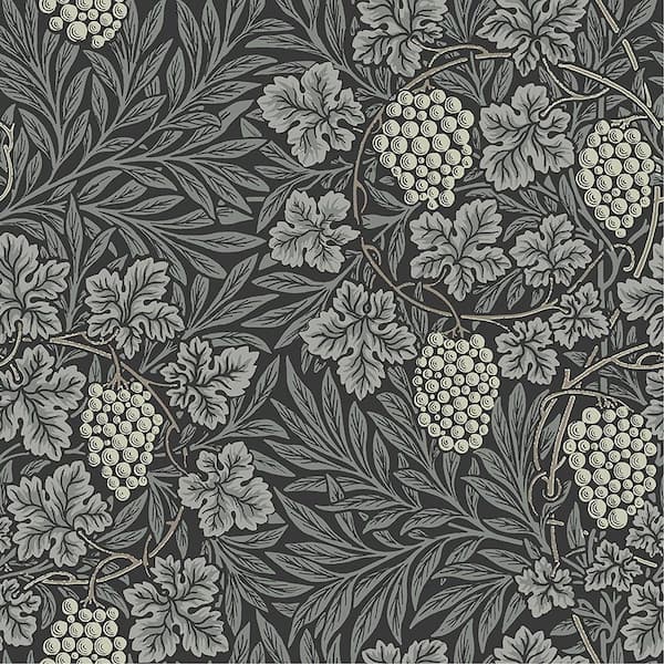 A-Street Prints Vine Woodland Fruits Blue Non-Pasted Non Woven Wallpaper