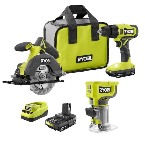 ONE+ 18V Cordless 2-Tool Combo Kit with (2) 1.5 Ah Batteries, Charger, and FREE ONE+ Cordless Compact Router