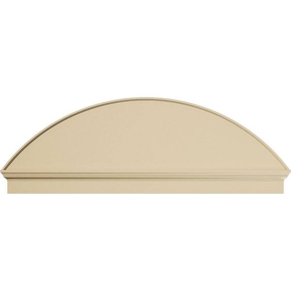 Ekena Millwork 70 in. W x 24-3/8 in. H x 2-3/4 in. P Segment Arch Smooth Signature Urethane Combination Pediment, Primed Tan