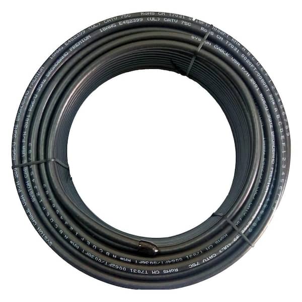 RG6 Dual Shield 100 ft. Black CM Coaxial Cable