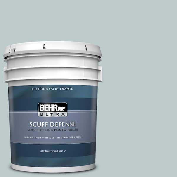 BEHR ULTRA 5 gal. #N440-2 Urban Raincoat Extra Durable Satin Enamel Interior Paint & Primer