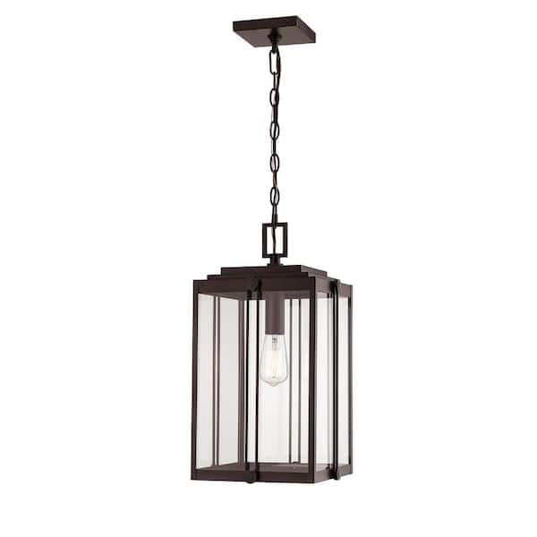 Millennium Lighting 1-Light 12 in. Powder Coat Bronze Outdoor Lantern Pendant