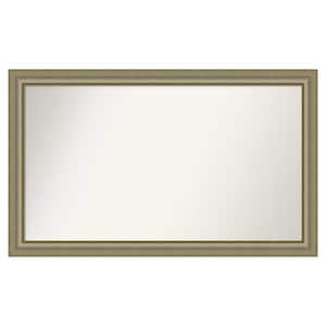 Vegas Silver 50.75 in. x 30.75 in. Custom Non-Beveled Wood Framed Bathroom Vanity Wall Mirror