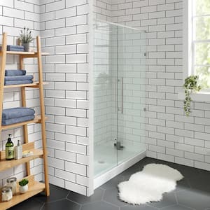 Voltaire 48 in. x 32 in. Acrylic White, Single-Threshold, Center Drain, Shower Base