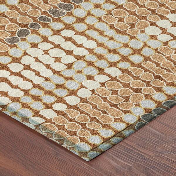 Chantille Machine Washable Indoor/Outdoor Abstract ACN2763 Paprika 2 ft. x 3 ft. Accent Rug