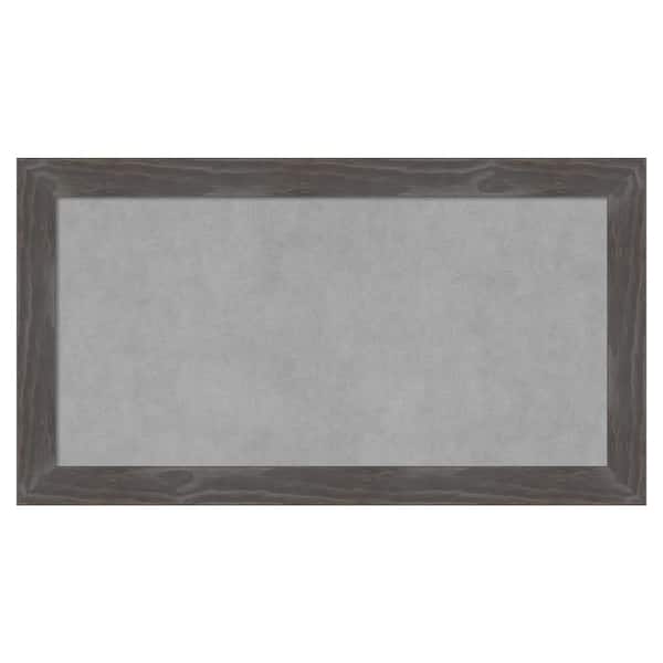 Amanti Art Woodridge Rustic Grey 27 in. x 15 in Magnetic Board, Memo Board