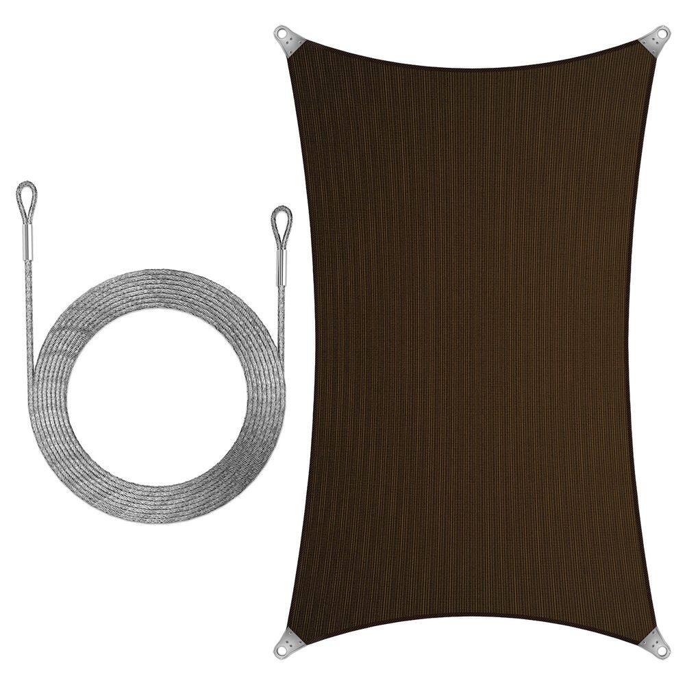 Super Ring 20 ft. x 24 ft. Sun Shade Sail with Cable-Brown price history on PriceWatchPro
