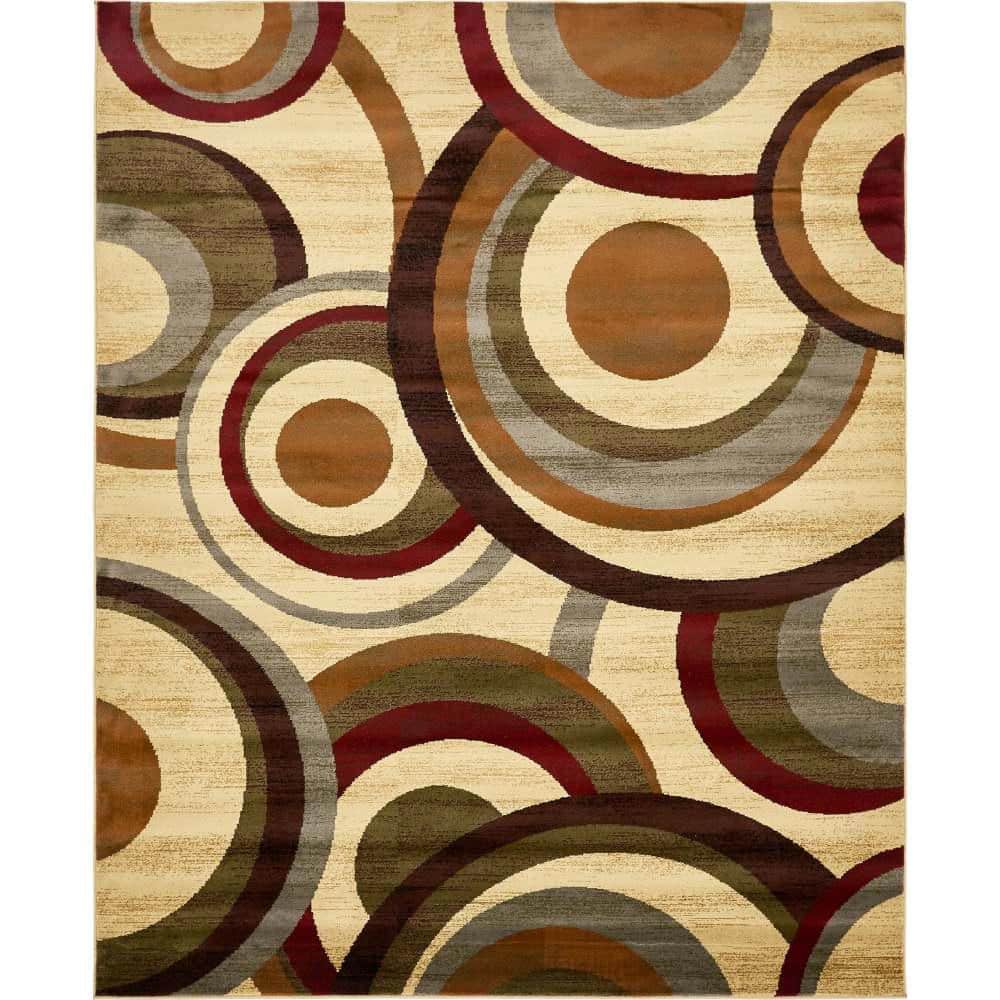 Modern Geometric Braided 8' x 10' Black Synthetic Area Rug