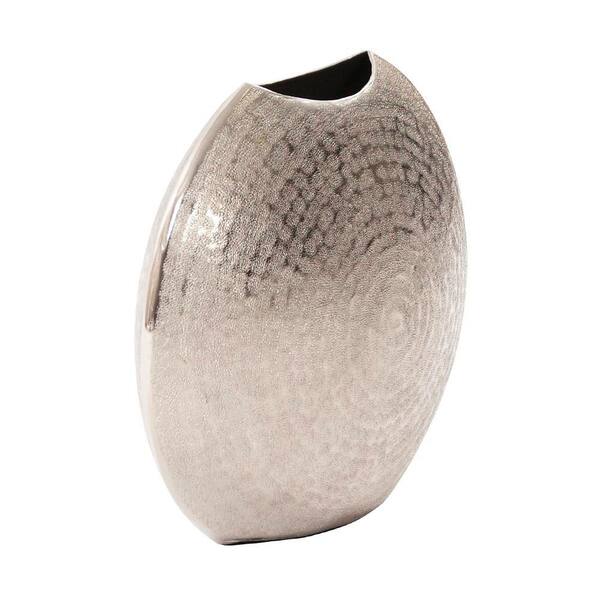 Marley Forrest - Frosted Silver Metal Decorative Vase Small