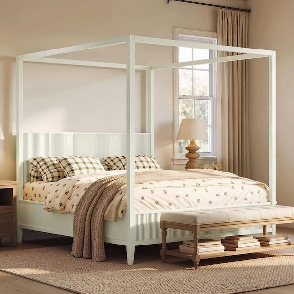 CHRISTOPHER KNIGHT HOME Meadowvale Modern Beige Wood Frame King Size ...