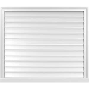42" x 36" Vertical Surface Mount PVC Gable Vent: Functional with Brickmould Sill Frame