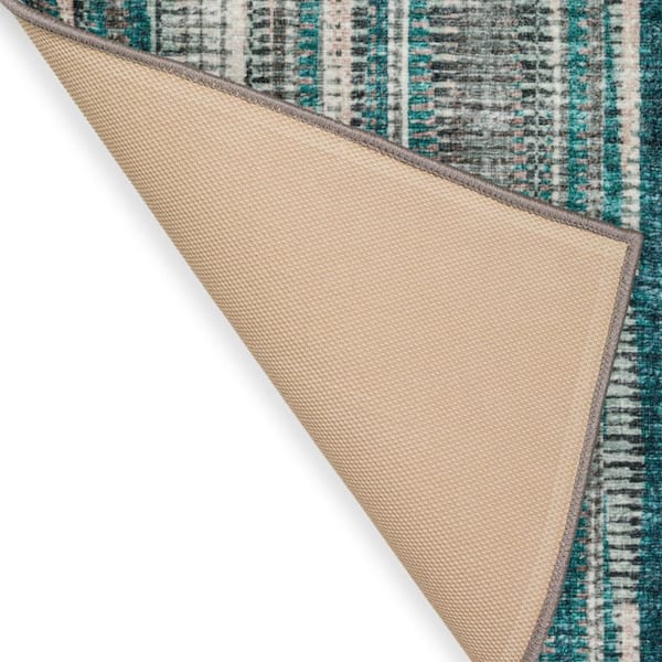 3 X 12 Blue, Ivory Ombre Runner Rug