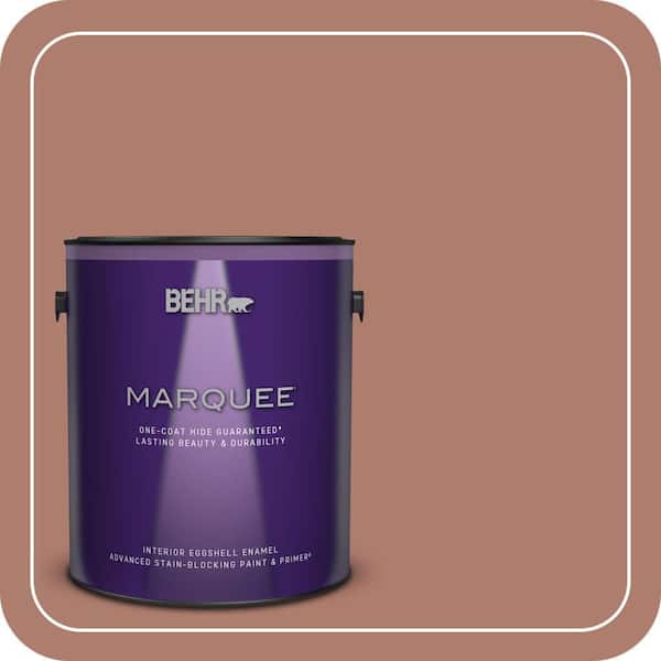 BEHR MARQUEE 1 gal. #PPU2-11 Mars Red One-Coat Hide Eggshell Enamel Interior Paint & Primer