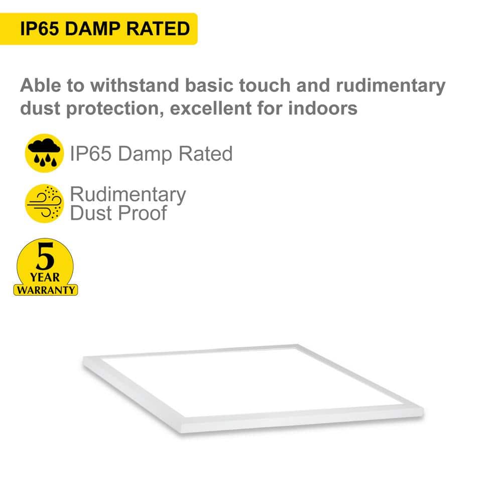 12" Square White Aluminum LED Surface Mount Panel