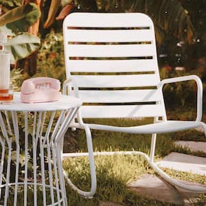 White metal chairs discount outdoor