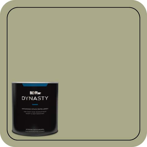 BEHR DYNASTY 1 qt. #S360-4 Meditation Time One-Coat Hide Satin Enamel Interior Stain-Blocking Paint & Primer