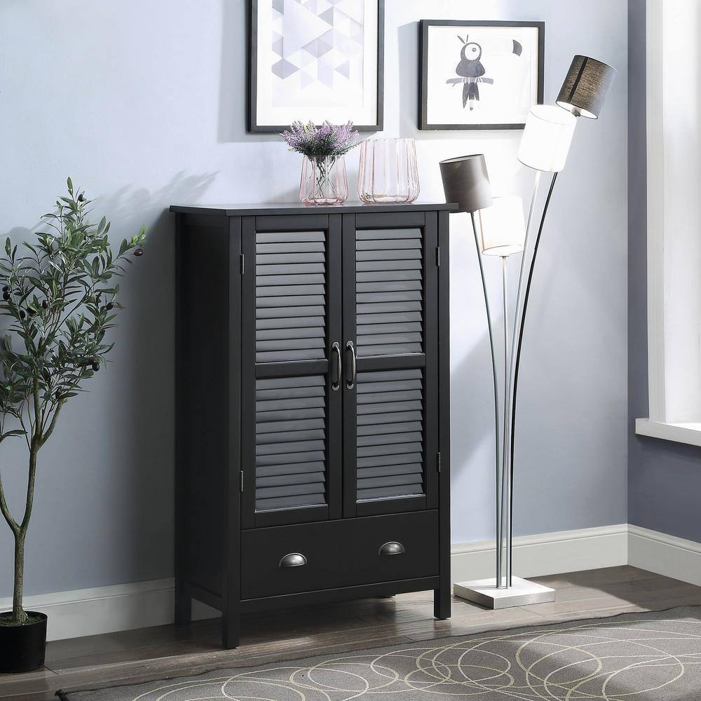 Portland Black Storage Cabinet