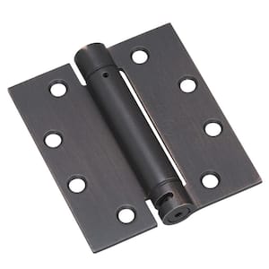 4 in. x 4-1/2 in. Oil-Rubbed Bronze Self Closing Full Mortise Spring Hinge