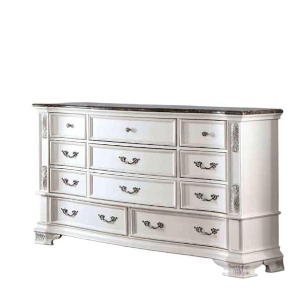 pearl grey dresser Mother of Pearl Inlay 7 Drawer Dresser