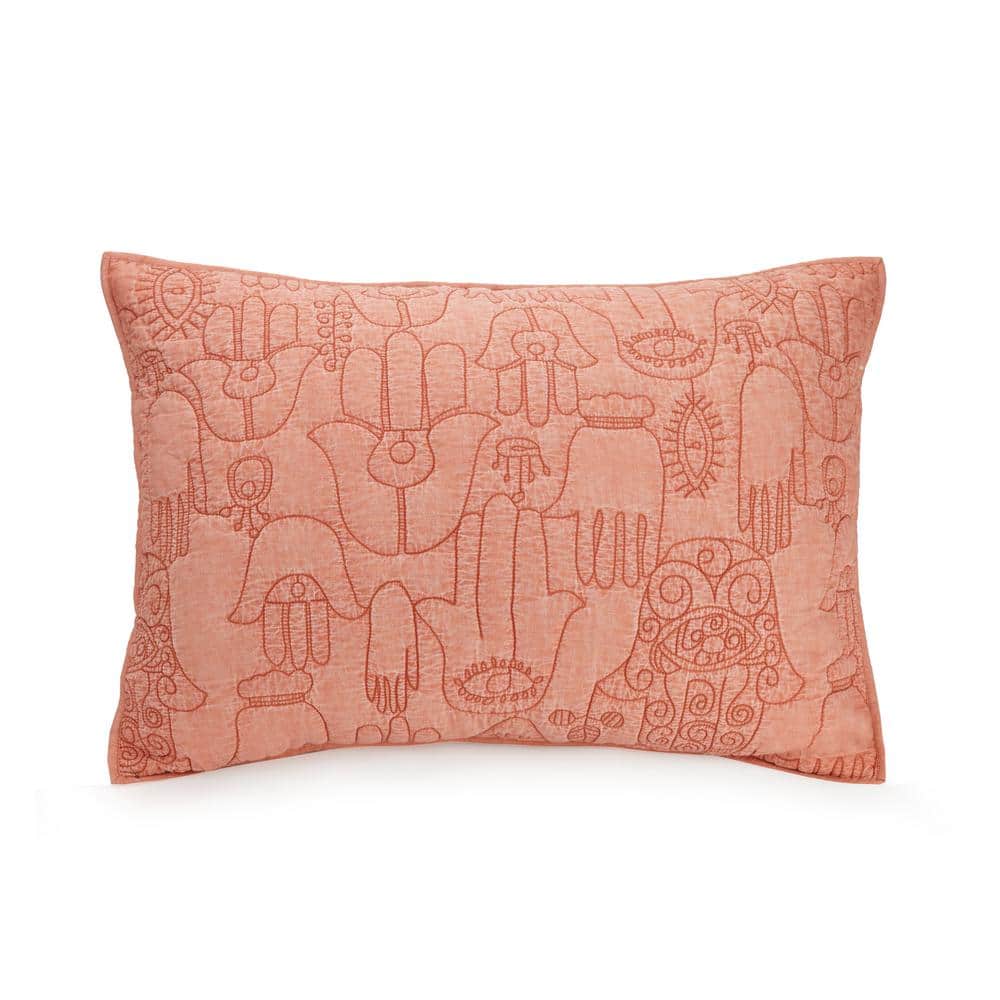 King Coral Cotton Bohemian Quilt and Sham Set