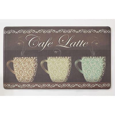 Café Latte 20 in. x 32 in. Anti-Fatigue Gelness Kitchen Mat