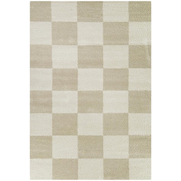BALTA Reinhart Beige 8 ft. x 10 ft. Checkered Area Rug
