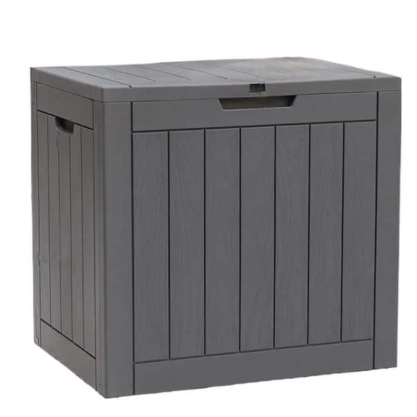 Unbranded 31 Gal. Deck Box Indoor and Outdoor Use, Waterproof Resin Storage Bin