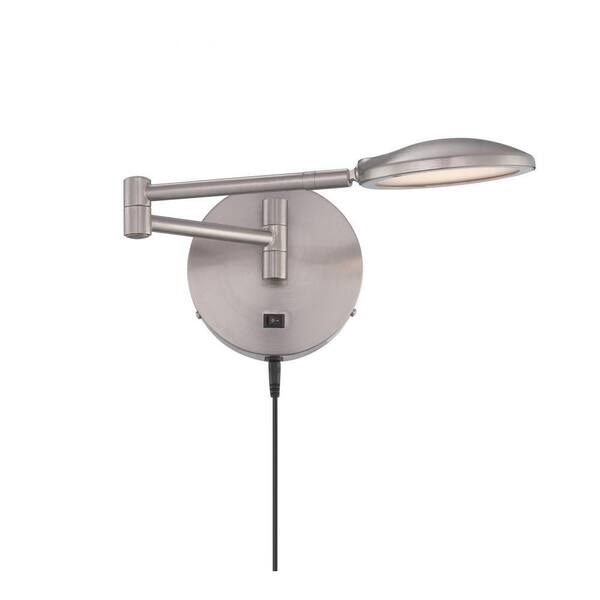 Filament Design 1-Light Polished Steel Swing Arm Wall Sconce