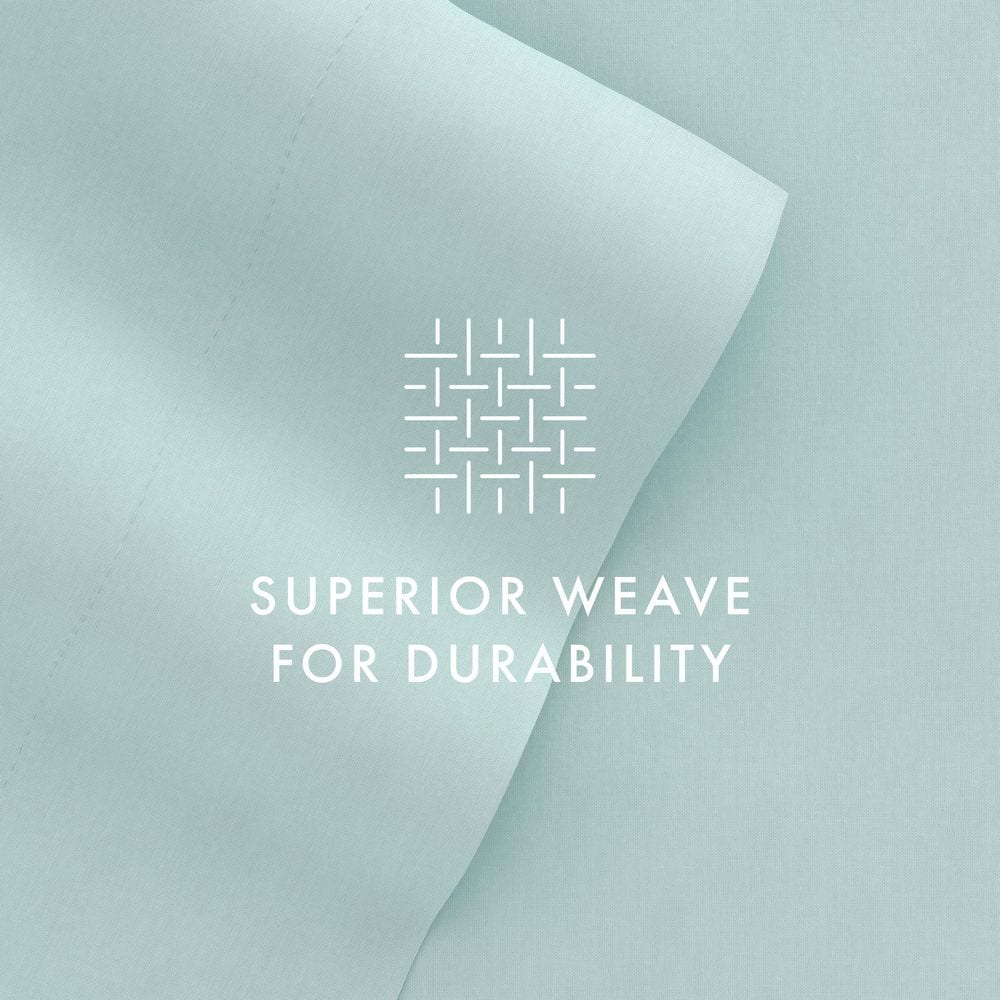 Aqua Twin XL Deep Pocket Microfiber Sheet Set