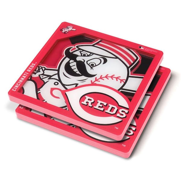 MLB Cincinnati Reds 3D Logo Series Multi-Colored Coasters